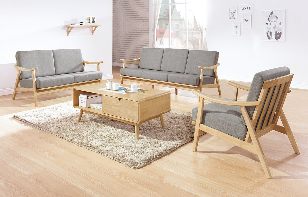 台北紐約家具-高品質客廳家具--高級沙發0011--原木休閒椅-北歐風原木沙發